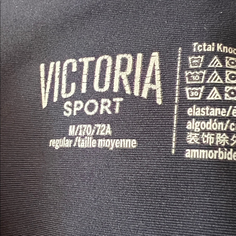 🌻🌻 Women's Victoria Sport Black Leggings Size Med  C378. - Picture 2 of 5